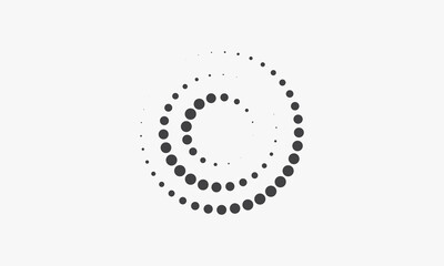 halftone twist. vector illustration.isolated on white background.