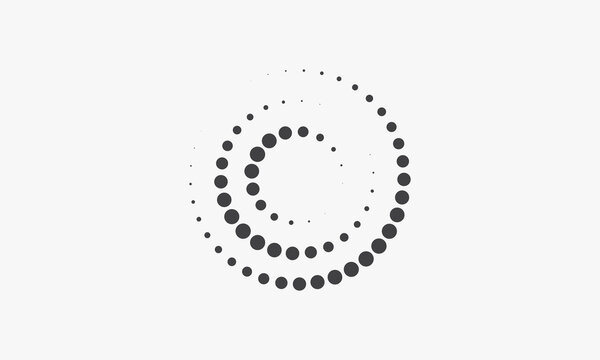 halftone twist. vector illustration.isolated on white background.