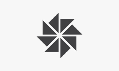 twist fan icon. isolated on white background. vector illustration.