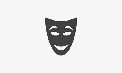 mask theatrical icon. vector illustration. isolated on white background.