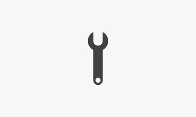 wrench icon design flat vector illustration. isolated on white background.
