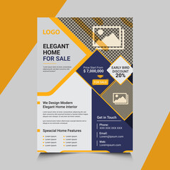 home sale flyer design, real estate flyer template design in illustrator