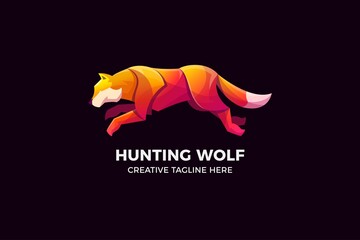 The Wolf Gradient 3D Logo Template