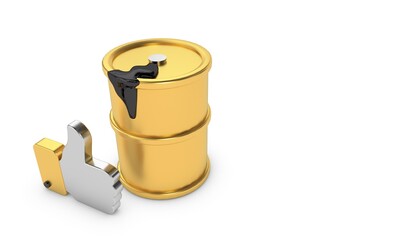 Like Symbol with trade graphics elements 3d illustration. commerce on world trade platform illustration on white background. hand with finger up. 3D visualization