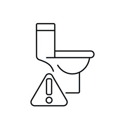 Breakdown of the toilet linear icon. Plumbing. Thin line customizable illustration. Contour symbol. Vector isolated outline drawing. Editable stroke