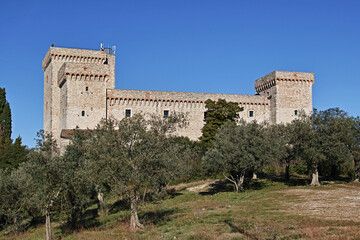 Fototapeta na wymiar glimpse of the fortress Albornoz, narni, italy