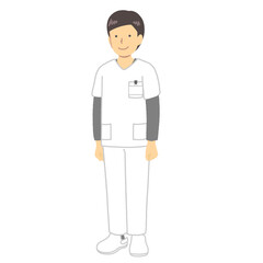 Male nurse : Lower your hand