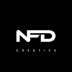 NFD Letter Initial Logo Design Template Vector Illustration