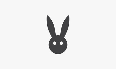 rabbit head icon. vector illustration. isolated on white background.