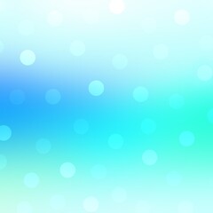 Delicate bokeh azure blue color blur background. Fantasy tropical abstract illustration for summer sea holidays decor.