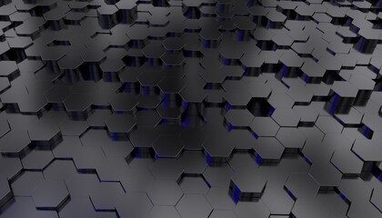 Future big data background. Future design innovations technology. Light octagon wallpapers 3d illustration. Smart geometry style.
