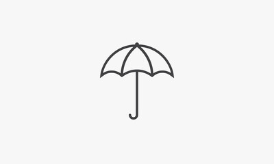 umbrella icon. isolated on white background. vector illustration.