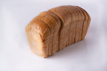 sliced bread isolated on white background