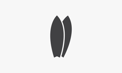 surfboards icon. isolated white background.