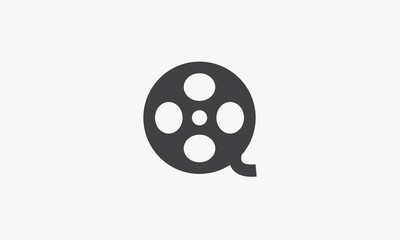 film roll icon. vector illustration on white background.