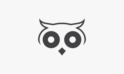 face owl eye icon logo design vector.