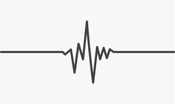 cardiogram design template. wave vector illustration.