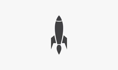 simple spaceship icon logo. speed concept design vector.