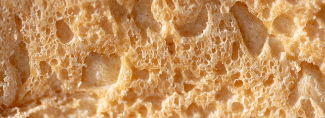 Fresh crusty bread as background.