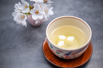 桜とお茶