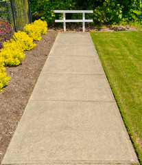 Outdoor landscape garden in North Vancouver, British Columbia, Canada.