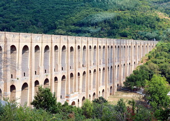 Acqueduct of Caserta Royal Palace near Naples in Italy