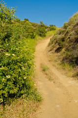 Fototapeta na wymiar Fragment of the trail at Simi Valley, California, US