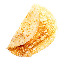 Pancakes made from dough isolated on a white