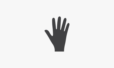 palm hand icon. isolated on white background.