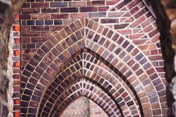 Fototapeta premium Arches in Saint Paul's Anglican Church in Toronto, Canada. The Gothic Revival building is a heritage of the Ontario province