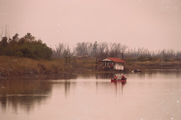 boat on the lake