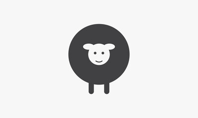 simple lamb icon design flat vector.