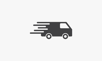 delivery car icon. vector illustration.isolated on white background. © Rasendria
