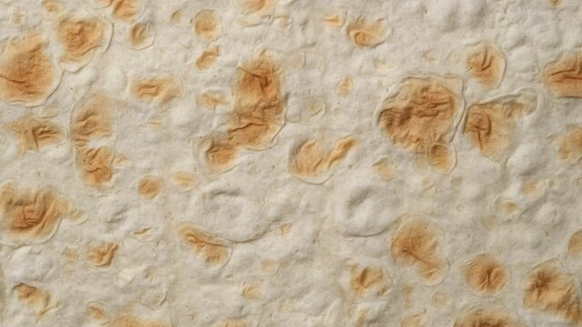 traditional Flat bread. Armenian bread lavash top view.  Sliding shot. 4K UHD video