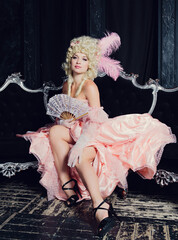  woman in the Marie Antoinette style