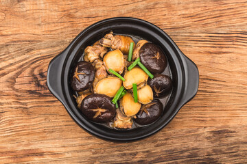 The secret abalone chicken pot, chicken delicious, abalone fresh,