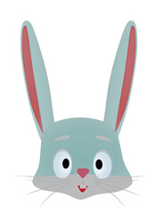 Rabbit face isolated. vector illustration