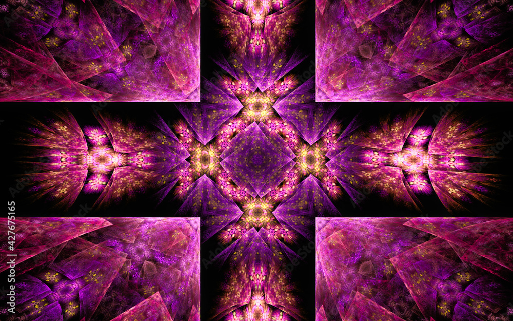 Aufkleber digital illustration abstract image generated fractal background image wallpaper pattern of various 