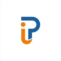 simple letter PI logo design,initial PI vector 