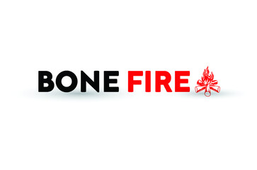 Bone Fire Text Logo