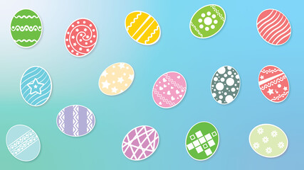 easter eggs seamless pattern