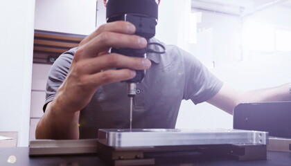 Man Working On Coordinate Measuring Machines.