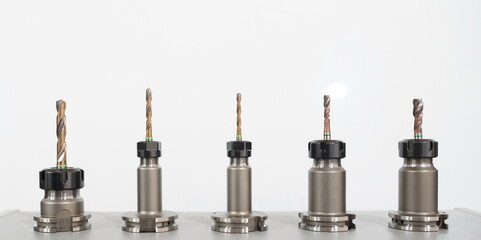 collection of modern drills for cnc machines