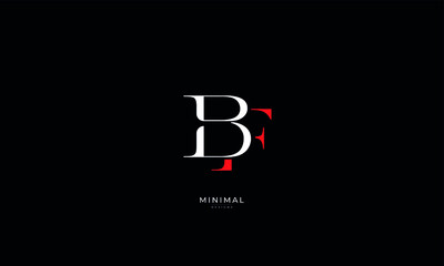 Alphabet letter icon logo BF