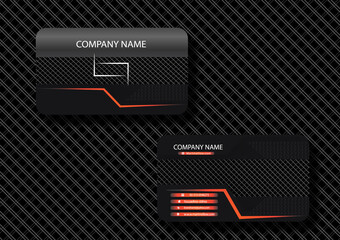 black grid business card