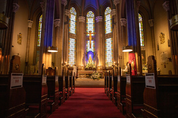 interior of the church of saint anthony, istanbul