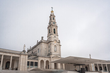 Fototapeta na wymiar Basilica of Our Lady of the Rosary at Sanctuary of Fatima - Fatima, Portugal