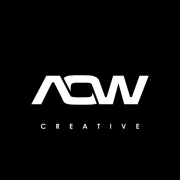 AOW Letter Initial Logo Design Template Vector Illustration