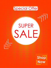 Sale Banner Design Template. Vector Illustration.