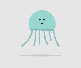 design about cute jellyfish illustration